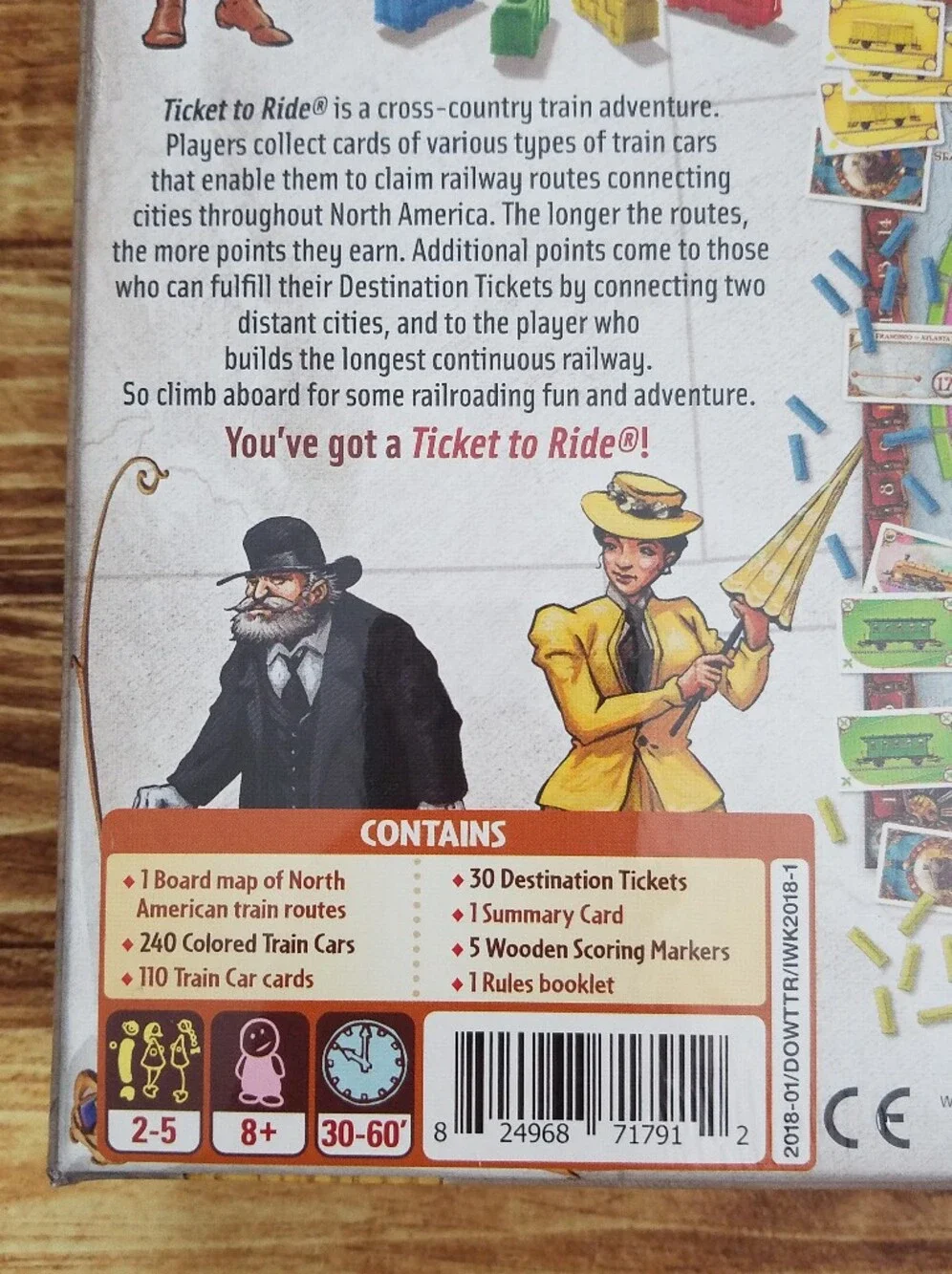 Ticket to Ride Board Game Standard Edition Days of Wonder New Sealed Kids 8+